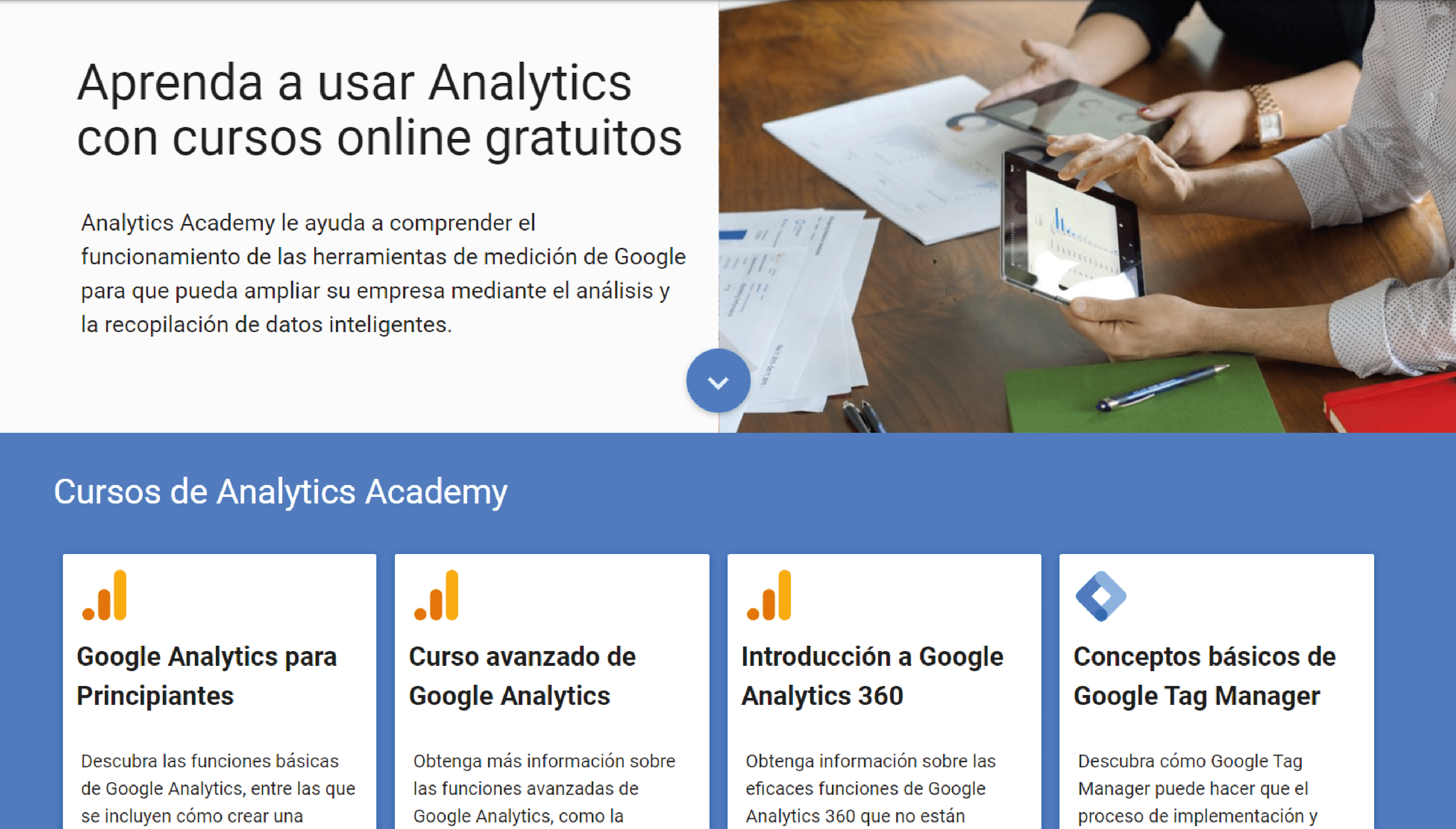 google analytics certificaciones gratis de marketing digital