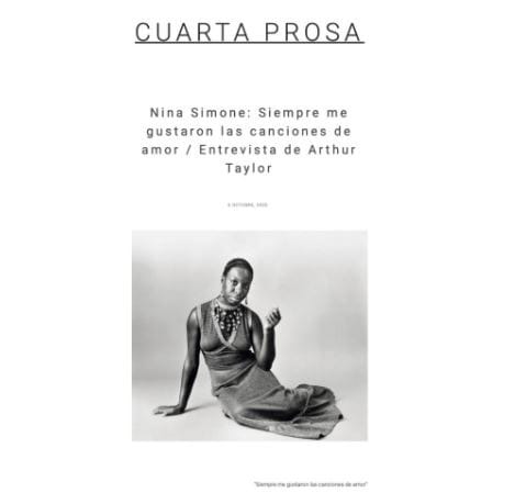 Entrevista a Nina Simone en Cuarta Prosa